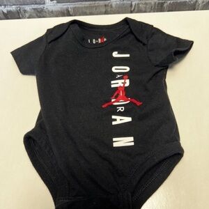 Jordan Black and Red Kids Bodysuit